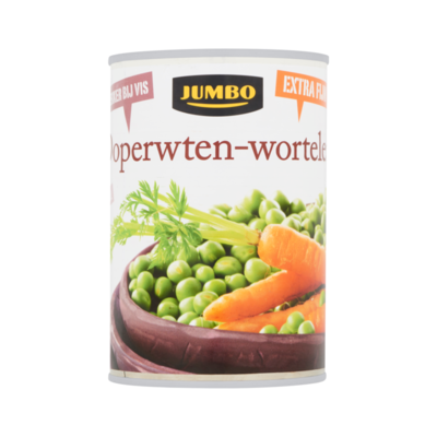 Huismerk Doperwten-Wortelen Extra Fijn
